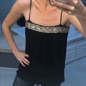 Black sparkly tank top